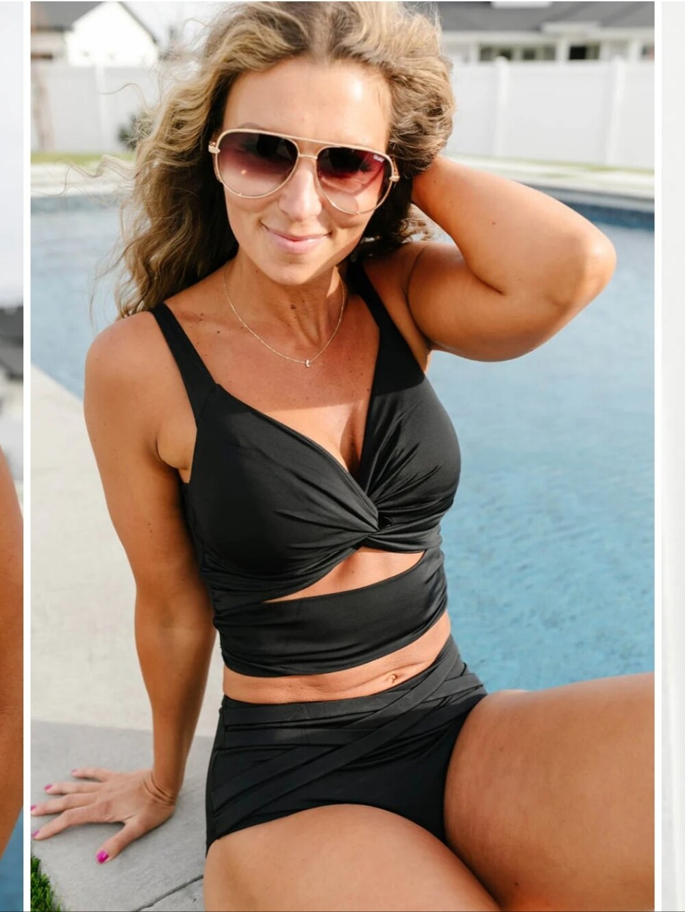 KIAVA Black Bikini Swimsuit- Timeless Crop And Lowrise Bottoms